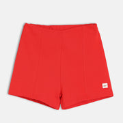 Girls Red Elasticated Shorts