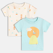 Boys White/Blue T-Shirt