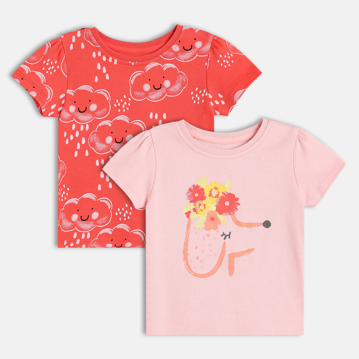 Girls Red/Pink Knit Top