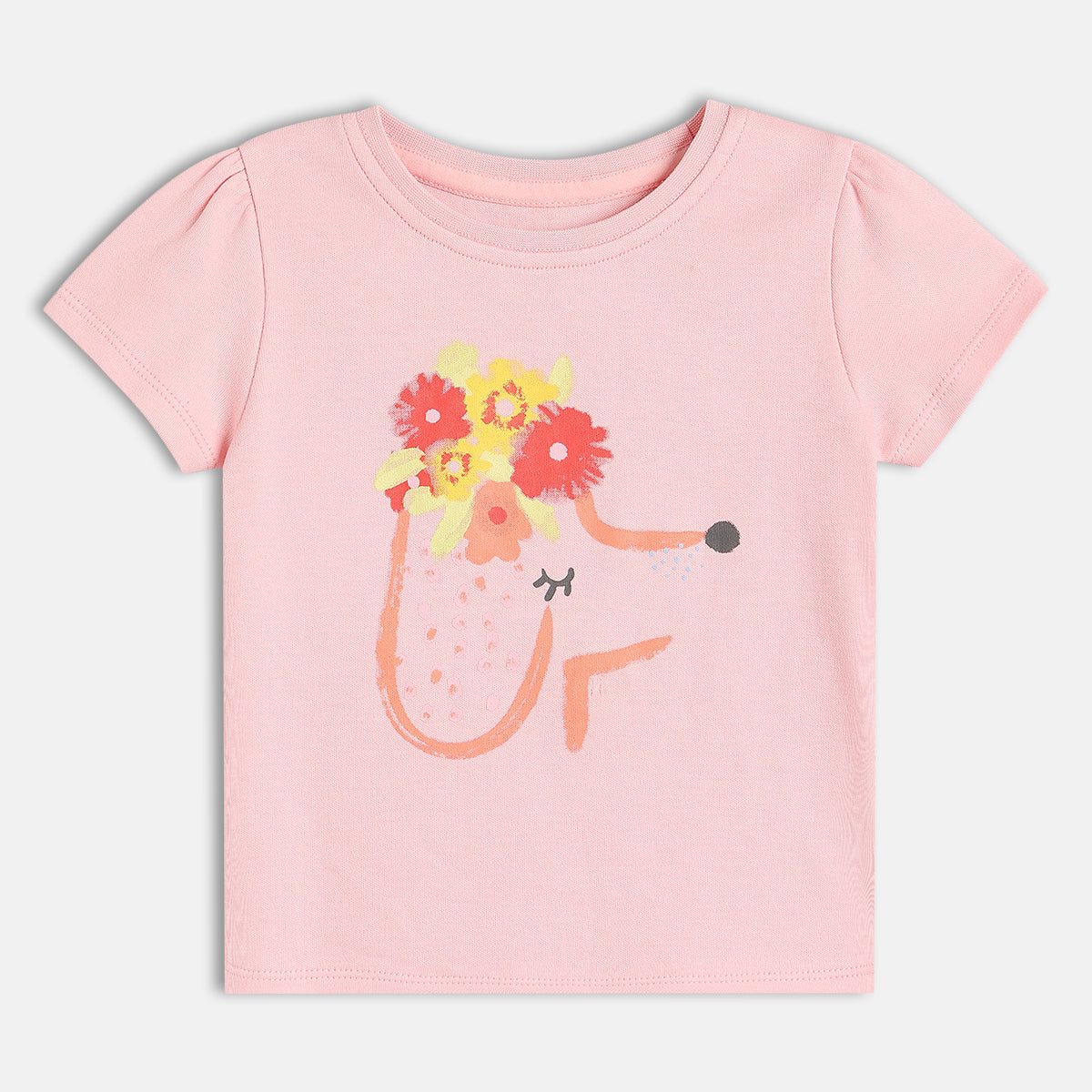 Girls Red/Pink Knit Top