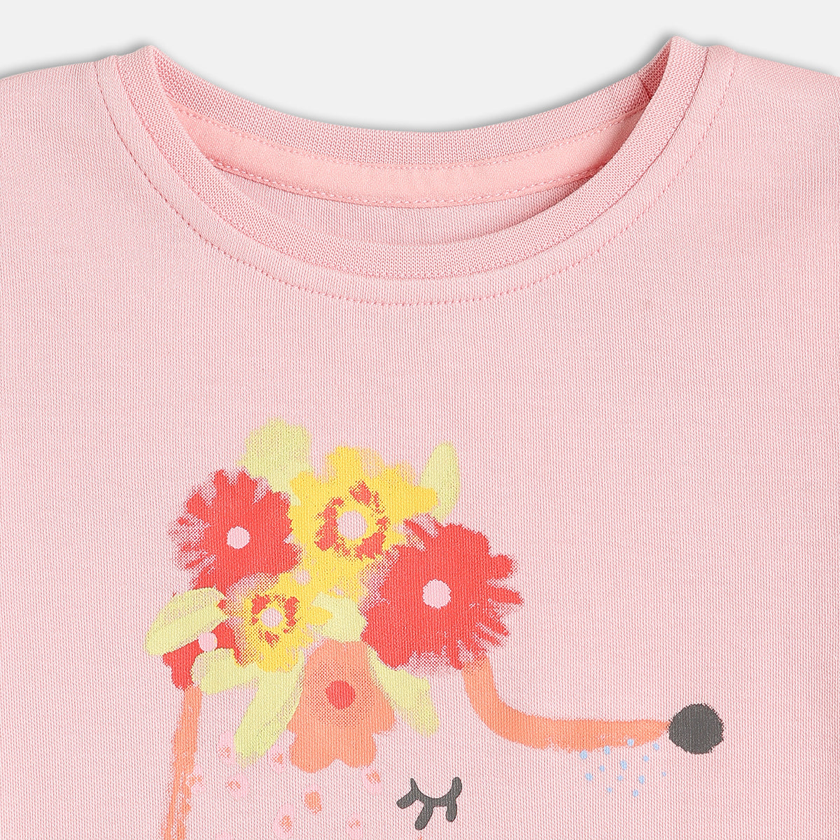 Girls Red/Pink Knit Top