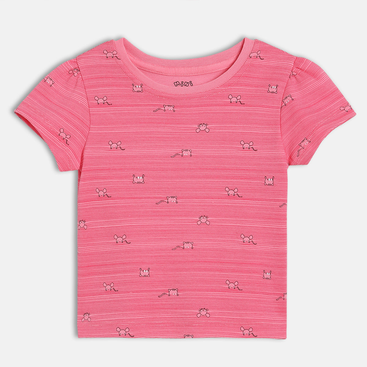 Girls Green/Pink Knit Top