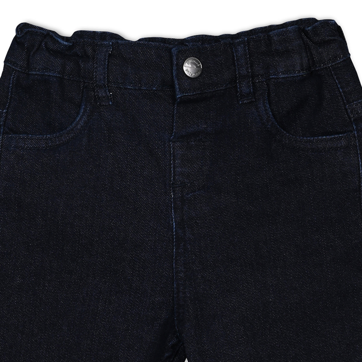Boys Cotton Solid Denim Pant - Dark Blue