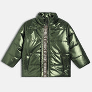 Boys Cotton Full Sleeves Solid Jacket - Olive Green