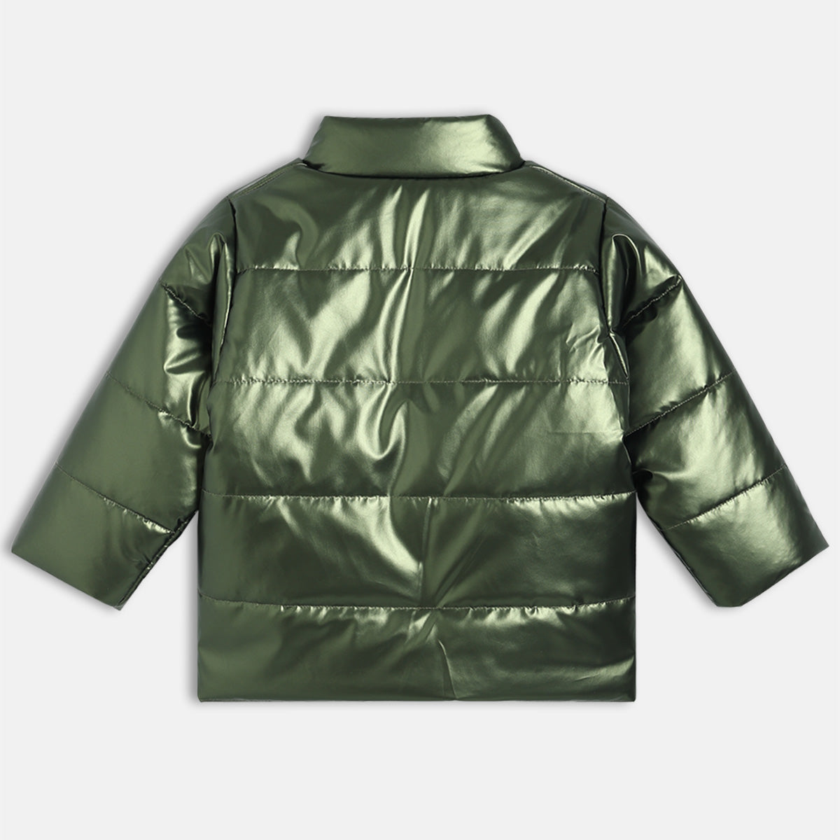 Boys Cotton Full Sleeves Solid Jacket - Olive Green