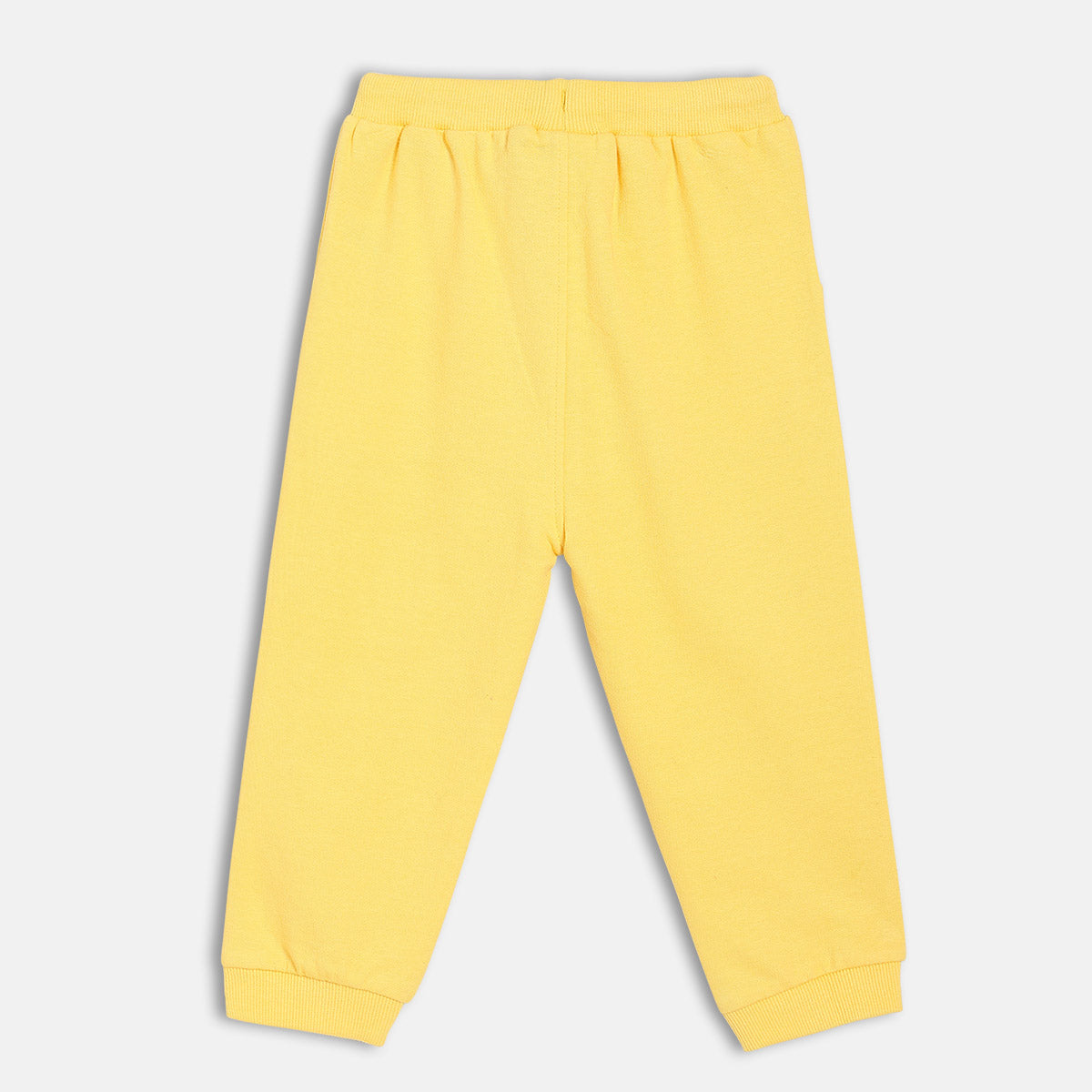 Boys Cotton Solid Joggers - Yellow