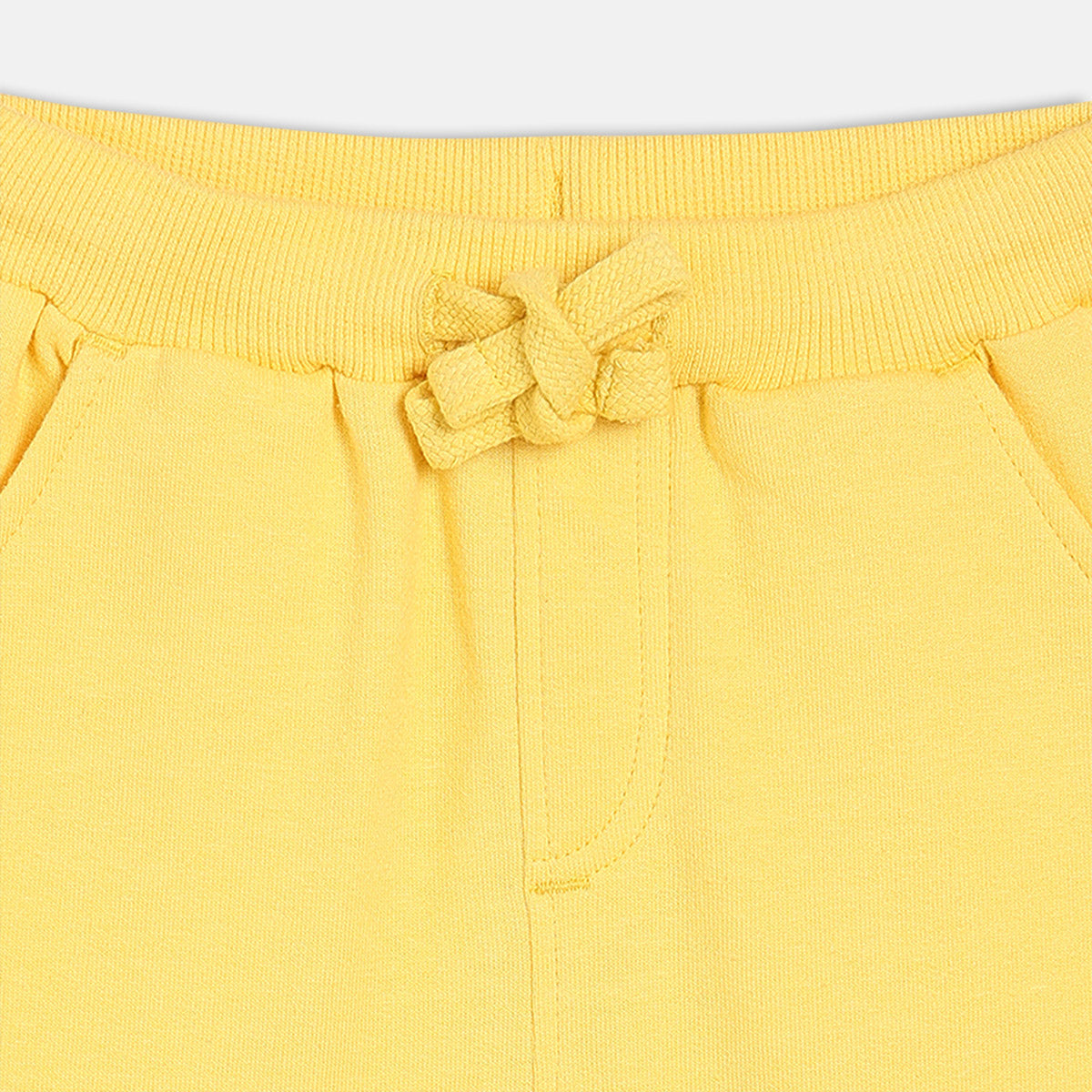Boys Cotton Solid Joggers - Yellow