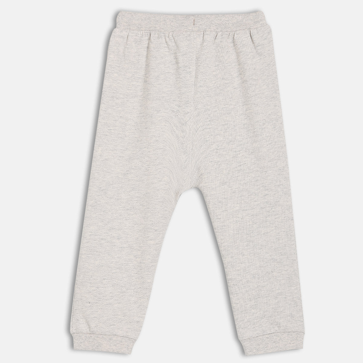 Boys Cotton Solid Joggers - Off White