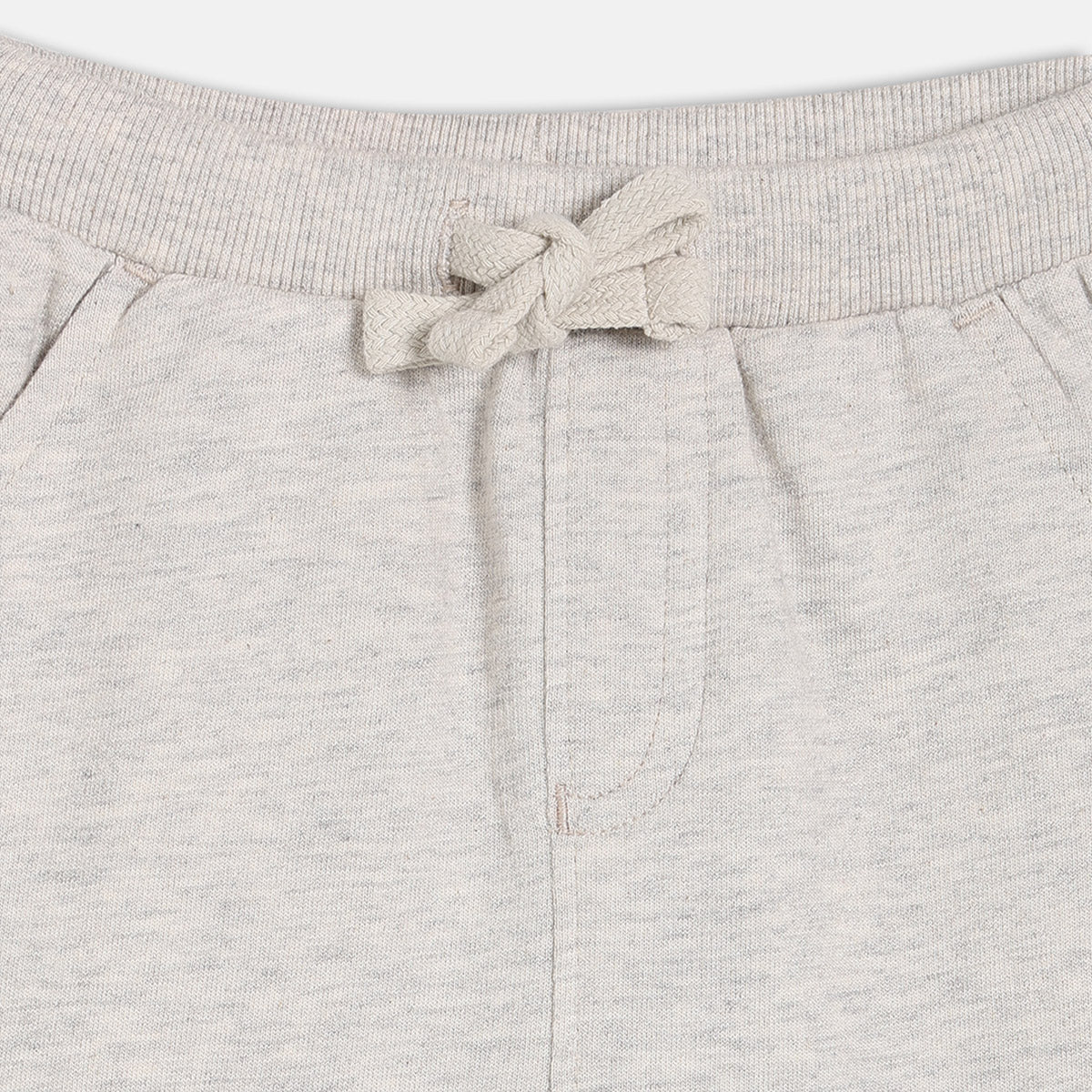 Boys Cotton Solid Joggers - Off White