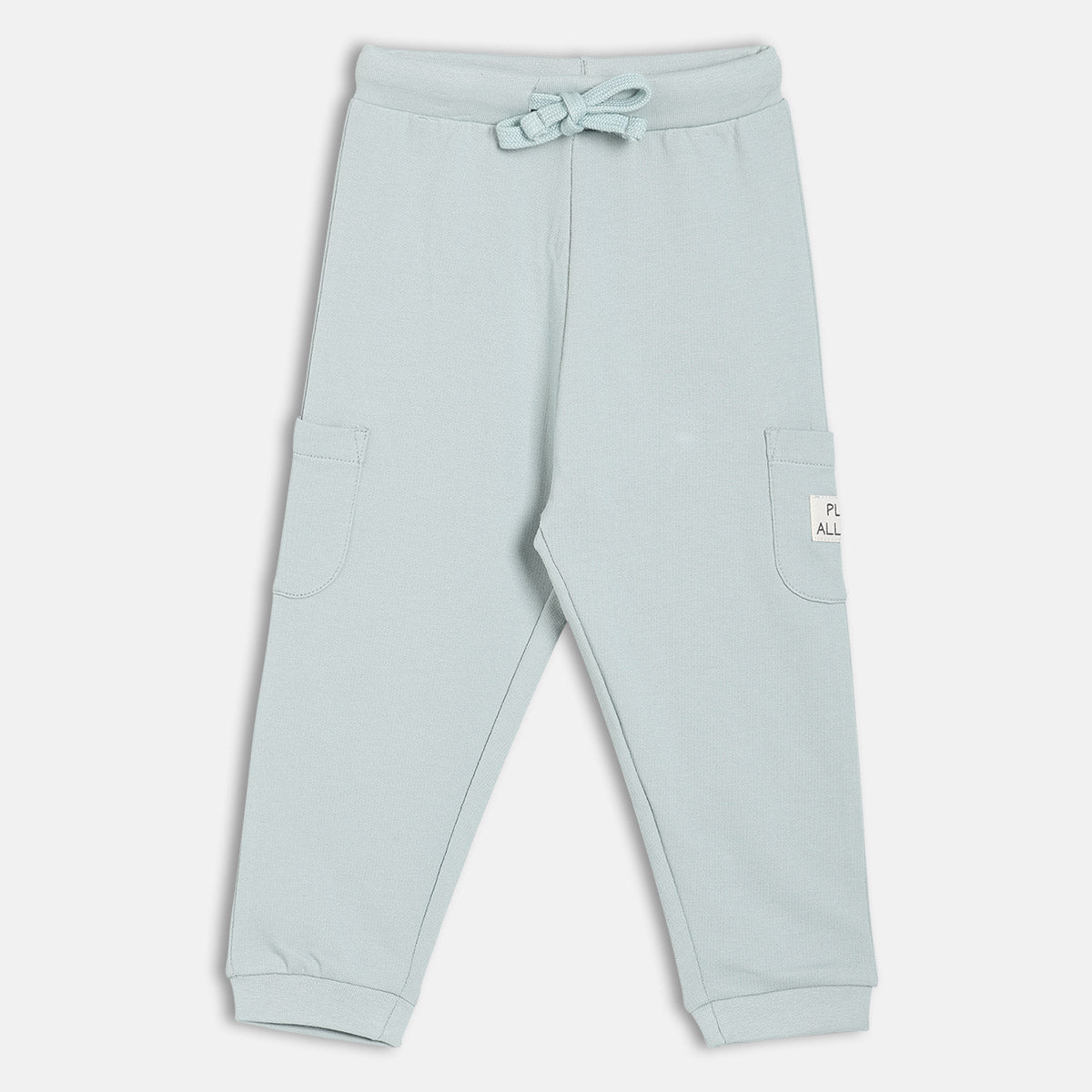 Boys Cotton Solid Joggers - Grey