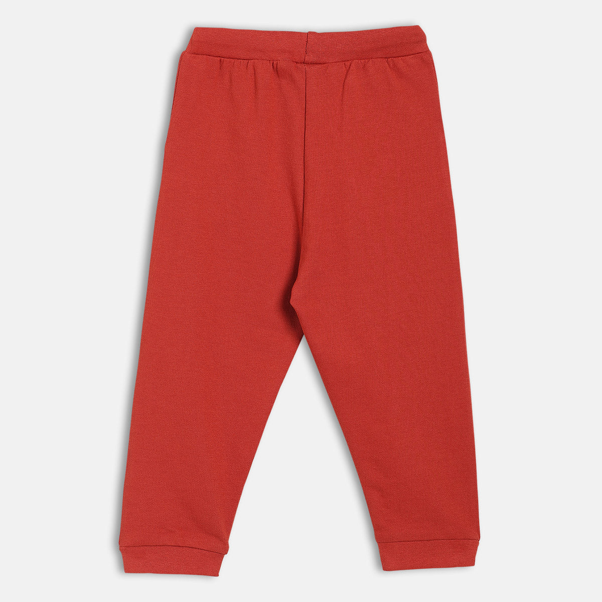 Boys Cotton Solid Joggers - Red