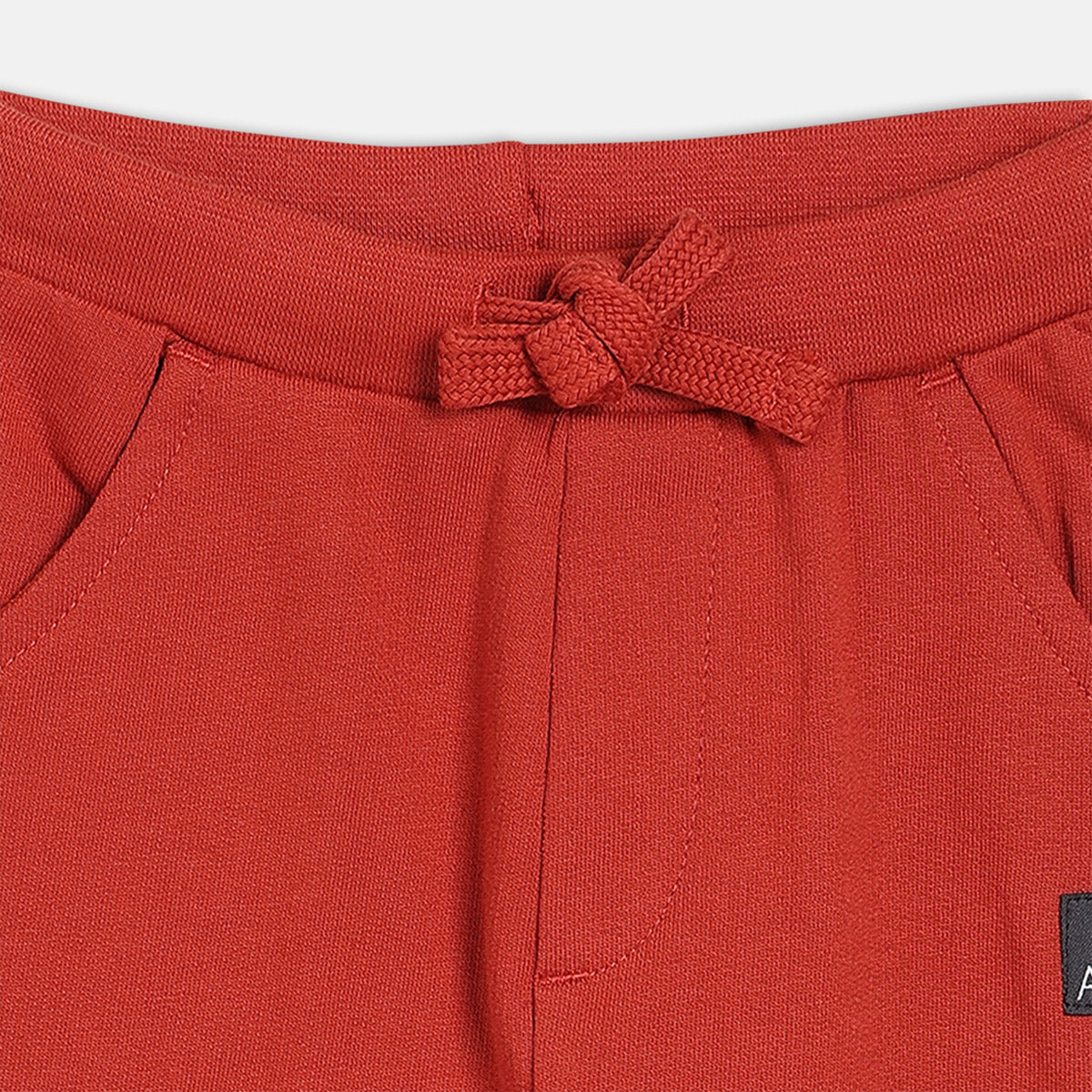 Boys Cotton Solid Joggers - Red
