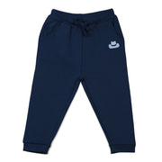 Boys Cotton Solid Knit Bottom - Navy Blue