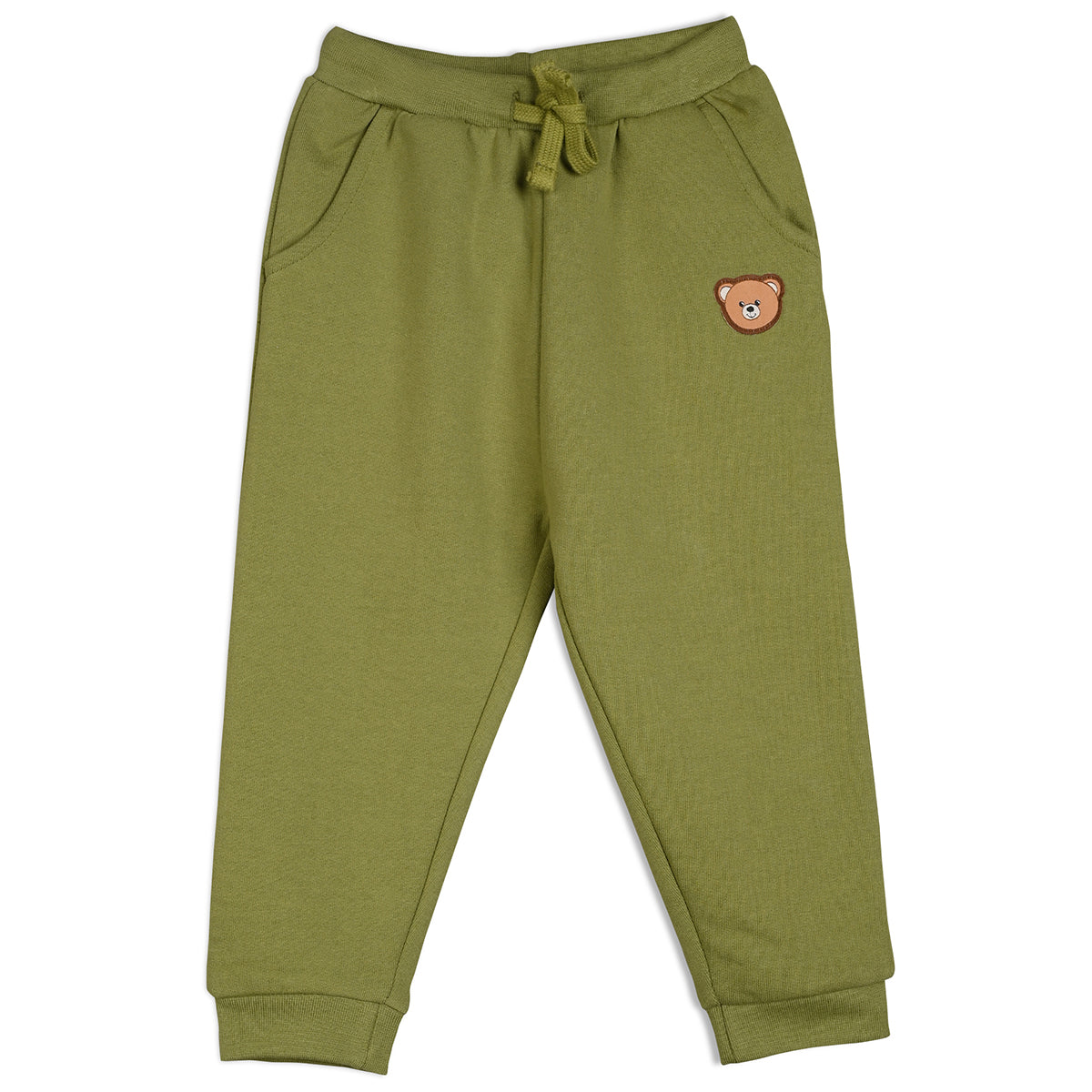 Boys Olive Elasticated Full Length Knit Bottom