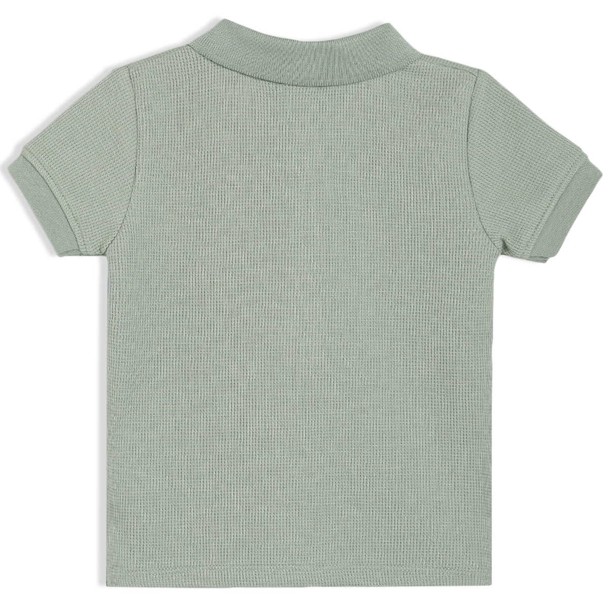 Boys Grey Collar Half Sleeve Polo