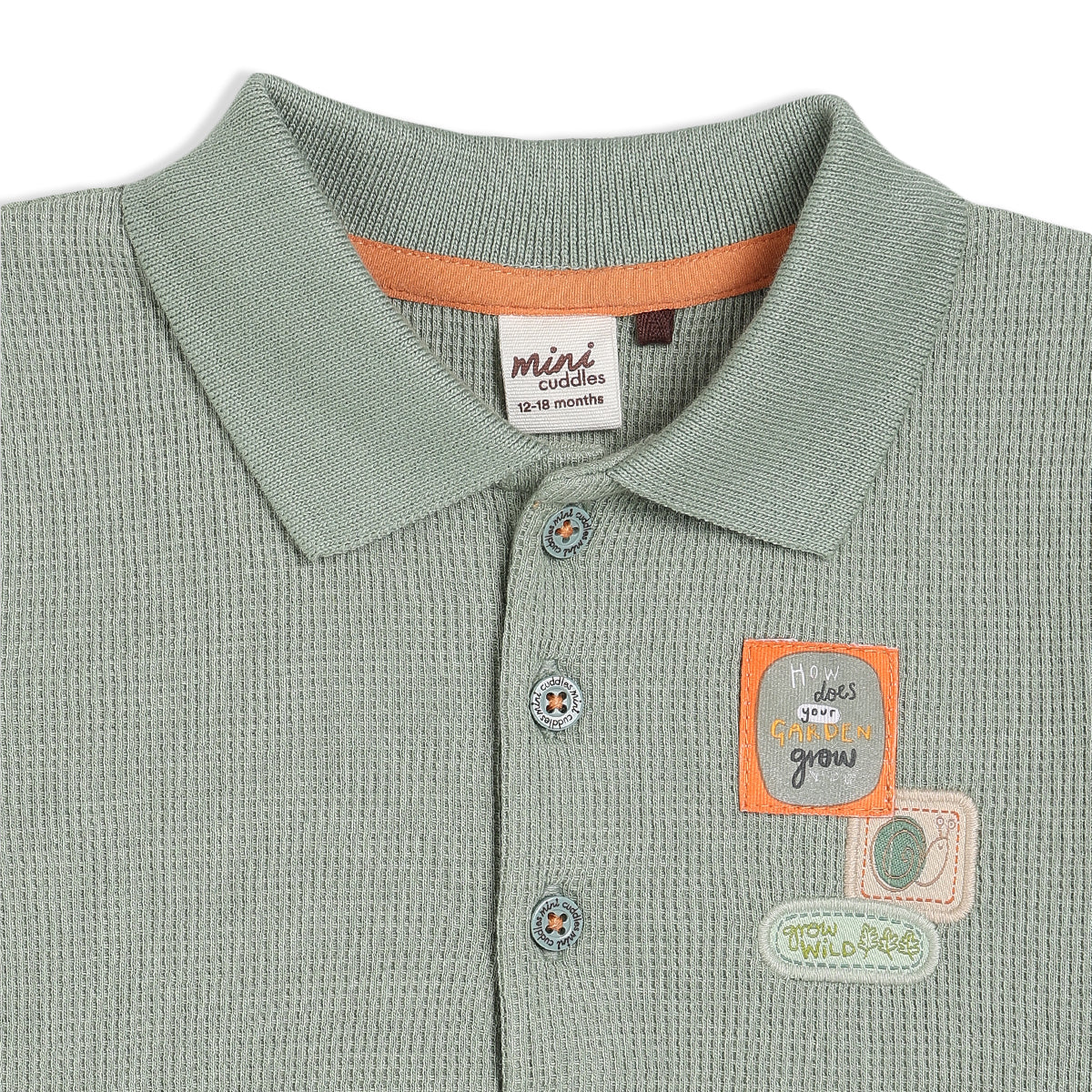Boys Grey Collar Half Sleeve Polo