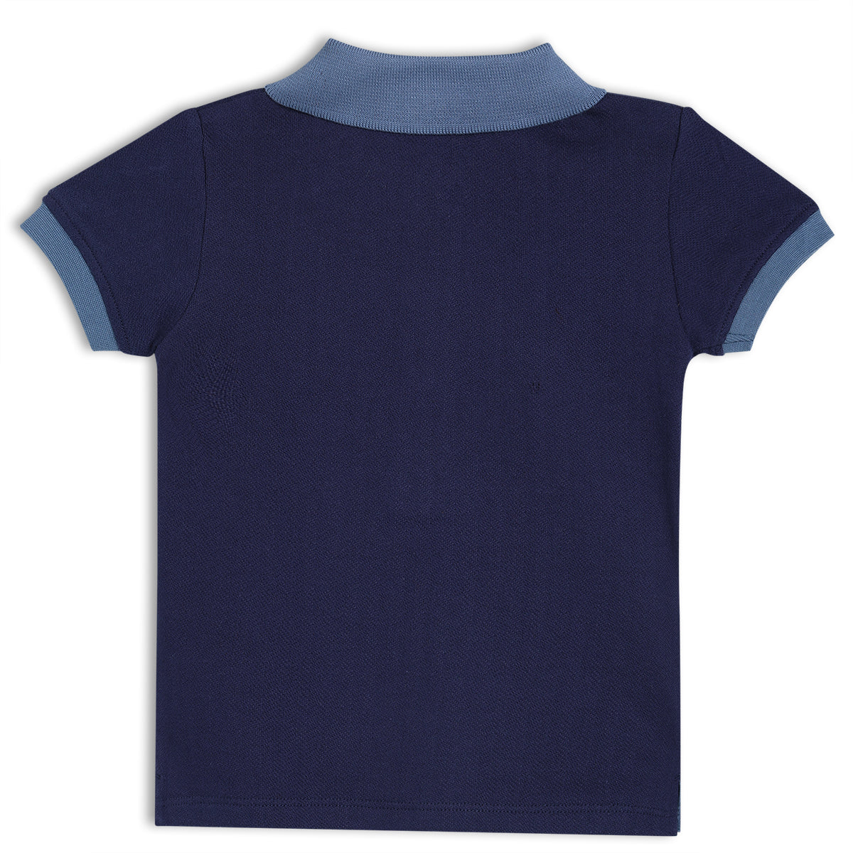 Boys Navy Blue Collar Half Sleeve Polo
