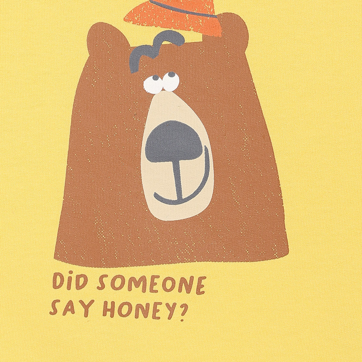 Boys Cotton Full Sleeves Text Printed Sweatshirt - Mustard