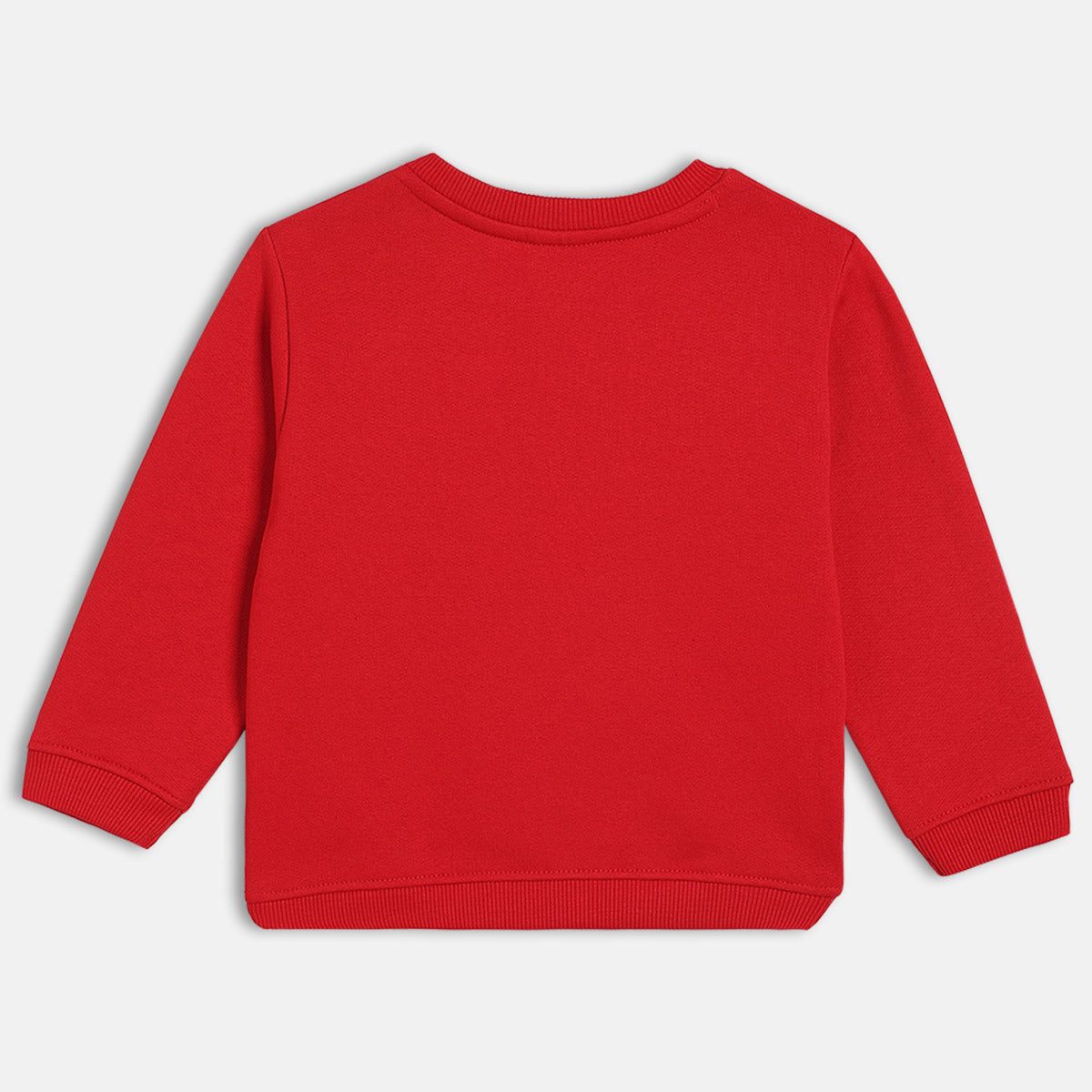 Boys Cotton Full Sleeves Animal Printed Sweatshirt - Red