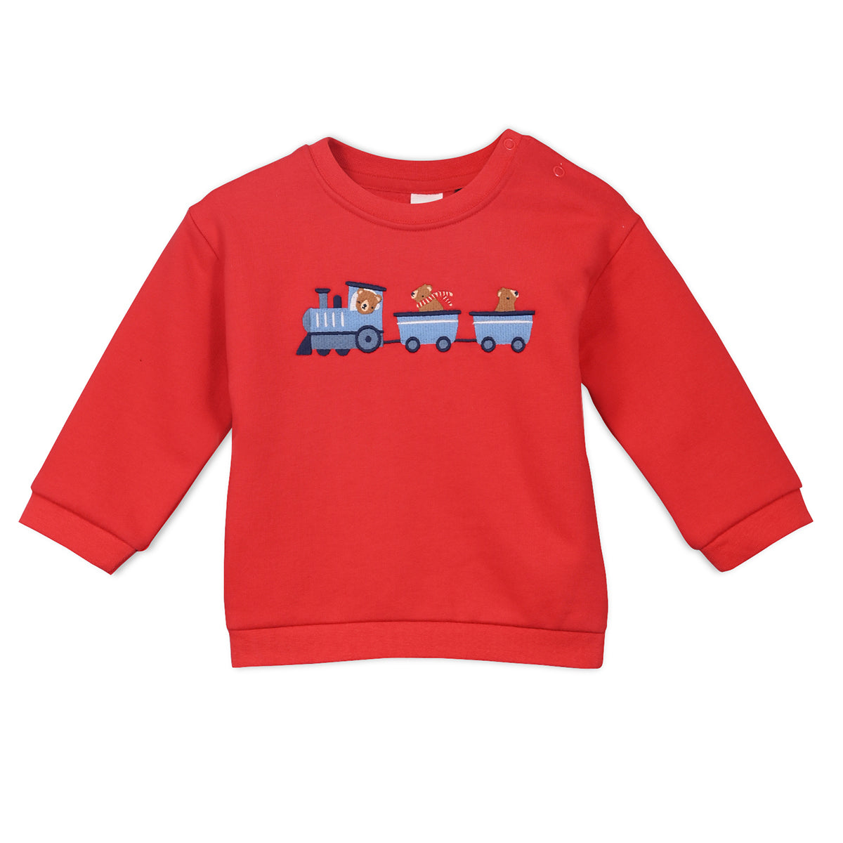 Red Baby Boys Round Neck Full Sleeve Sweat Shirt