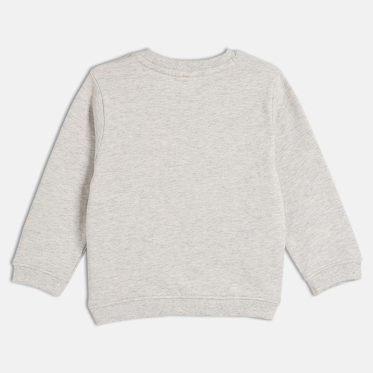 Boys Cotton Full Sleeves Bike Printed Sweatshirt - Grey