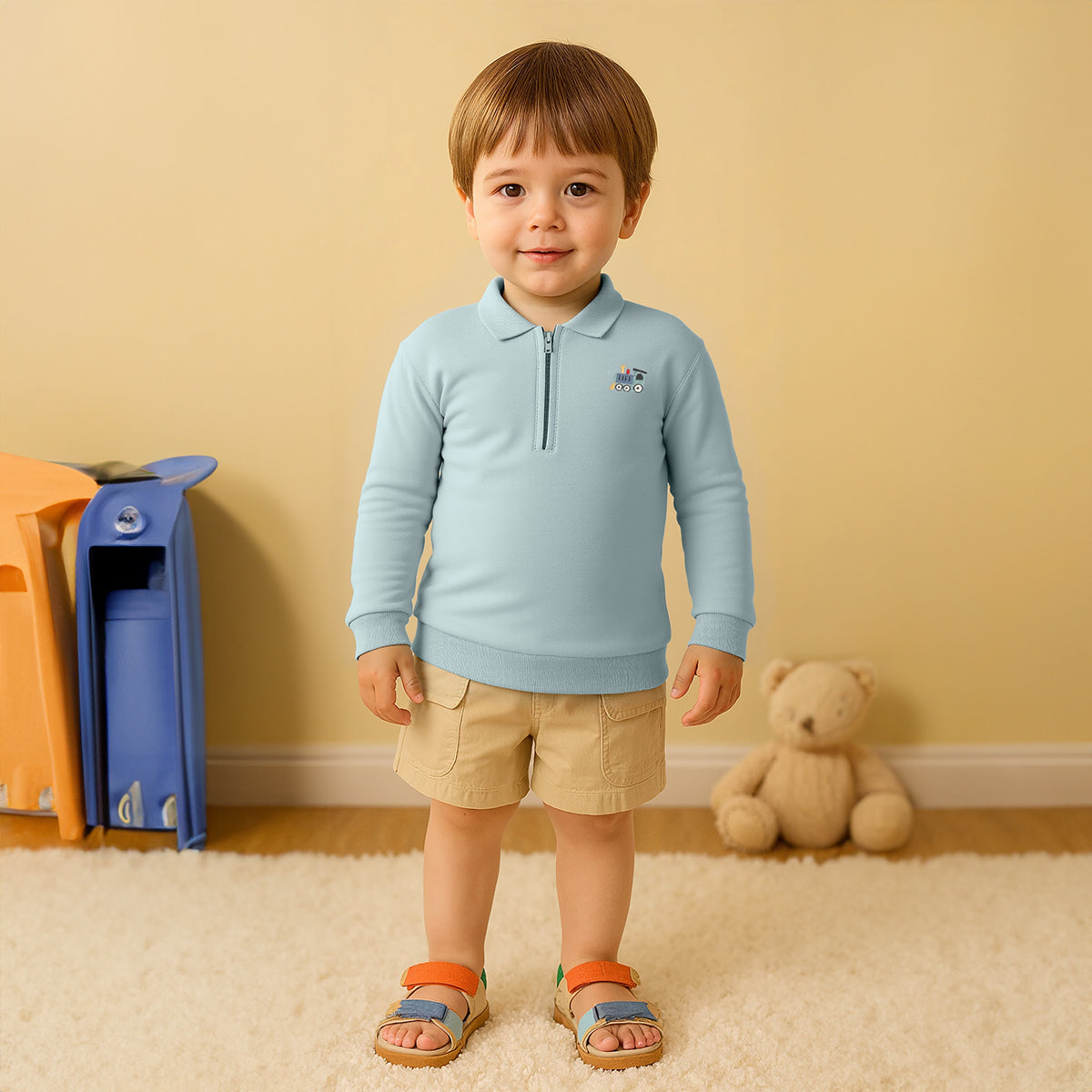 Blue Baby Boys Full Sleeve Sweat Shirt