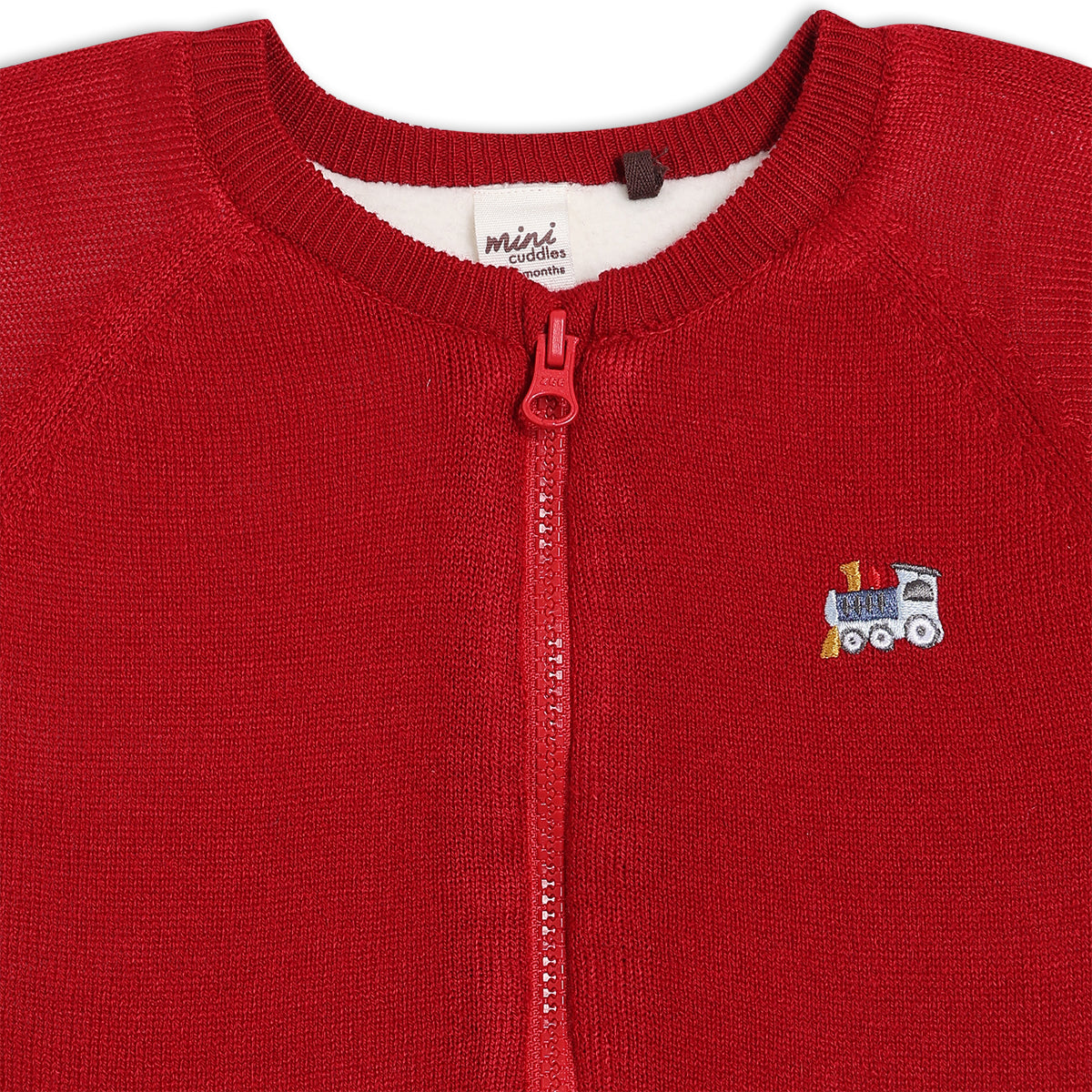 Boys Round Neck Full Sleeve Sweater - Red