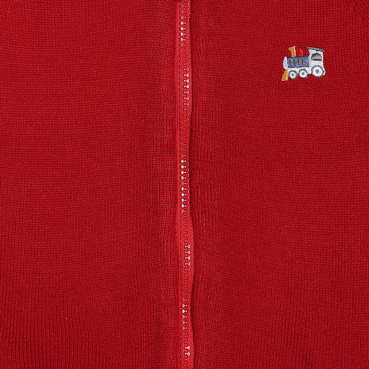 Boys Round Neck Full Sleeve Sweater - Red