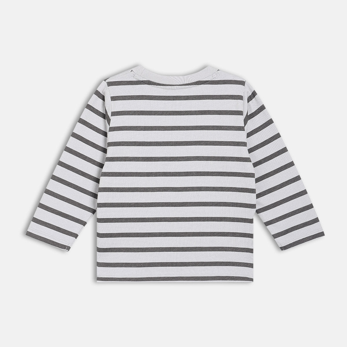 Boys Cotton Full Sleeves Text Printed Tee - Grey