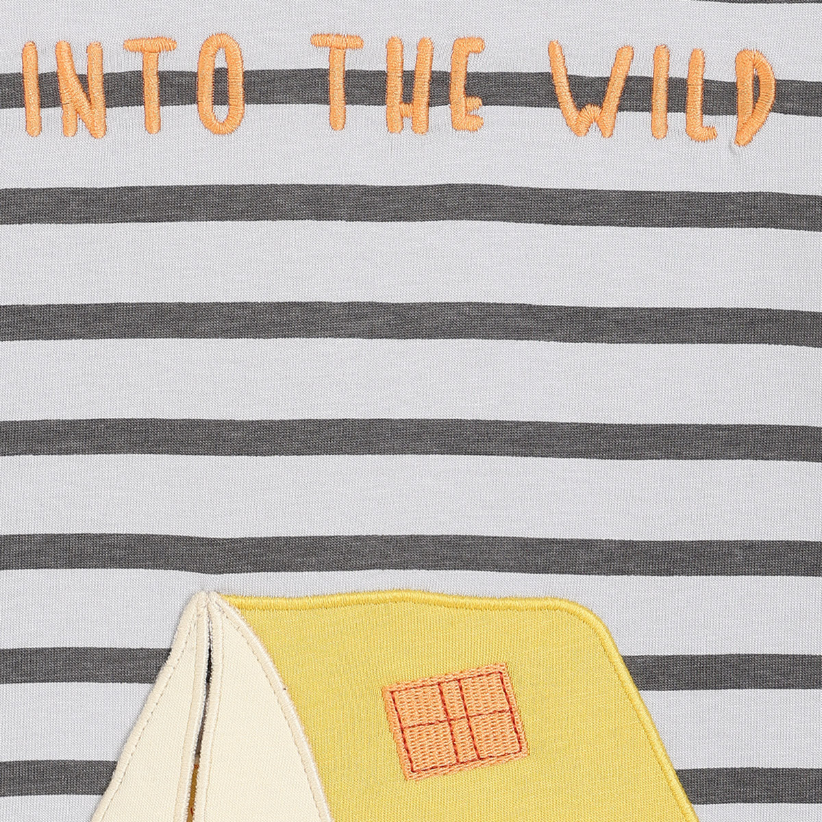 Boys Cotton Full Sleeves Text Printed Tee - Grey