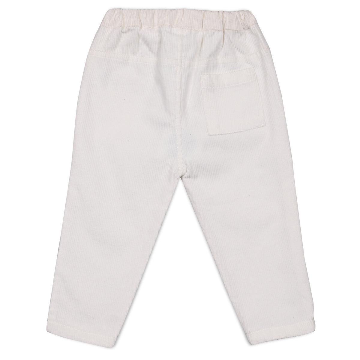 Boys Solid Woven Pant - White
