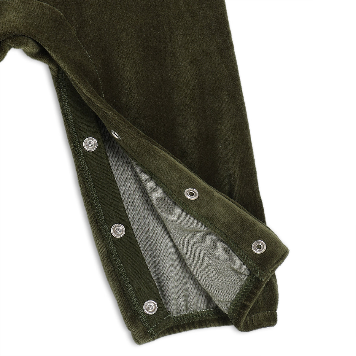 Baby Girls Floral Embroidered Dungaree 3 piece Set, Green