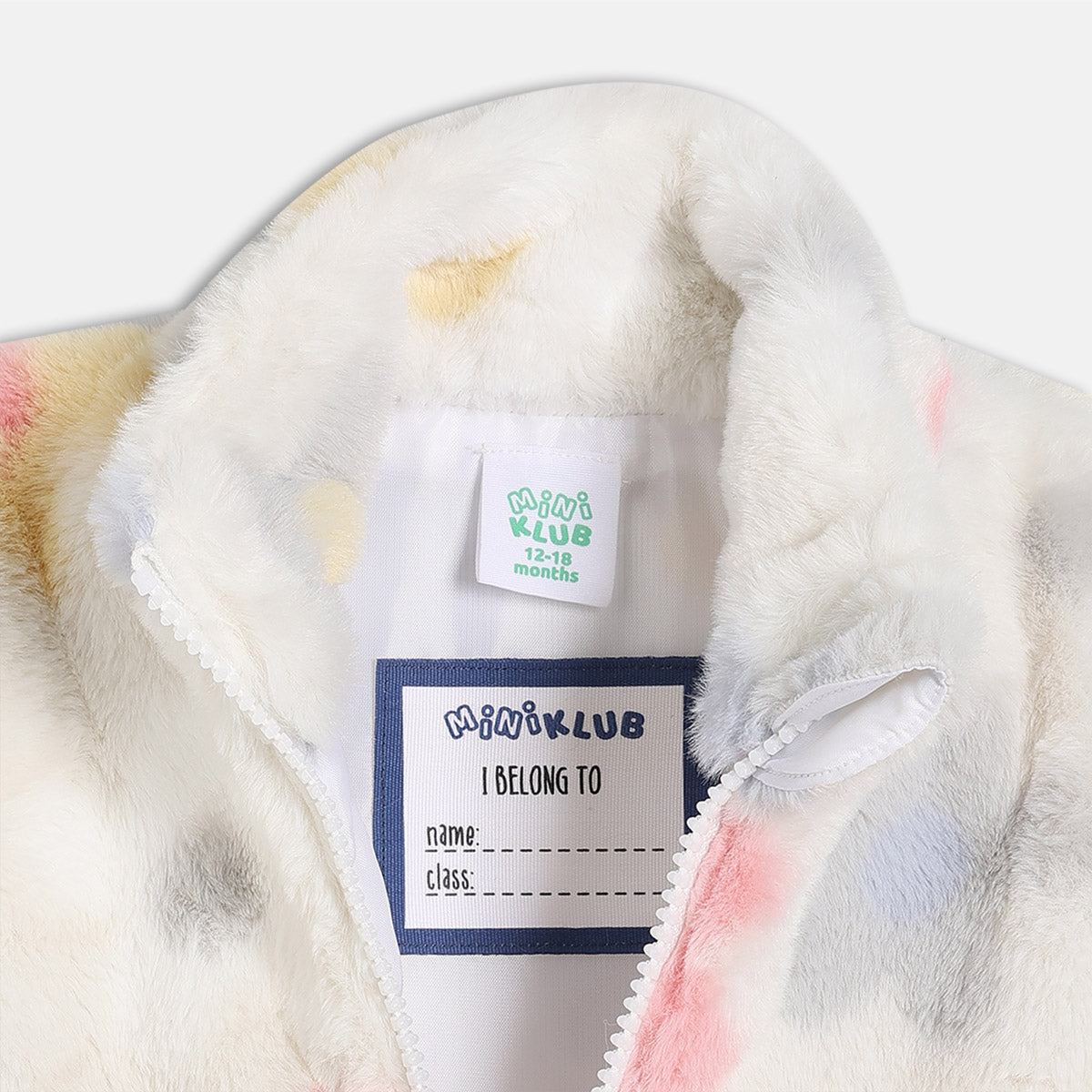 Girls Cotton Full Sleeves Floral Self Design Jacket - White