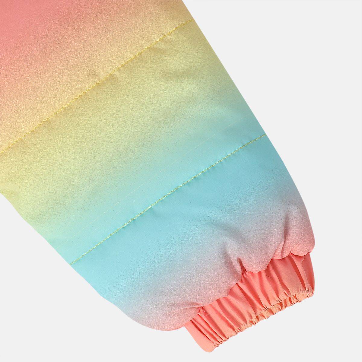 Girls Cotton Full Sleeves Ombre Printed Jacket - Blue & Pink