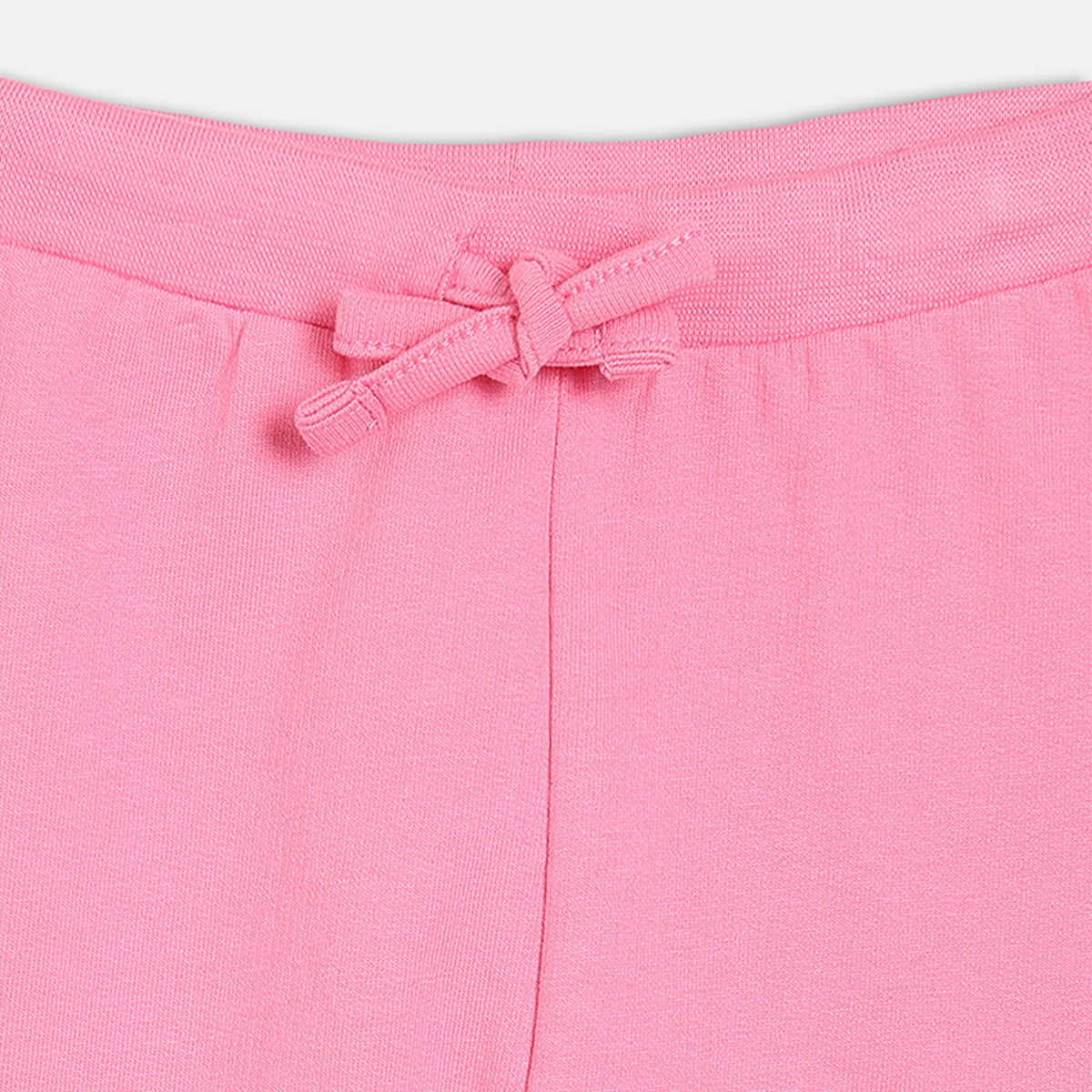 Girls Cotton Solid Joggers - Pink