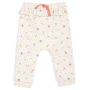 Baby Girls Floral Print Leggings, White