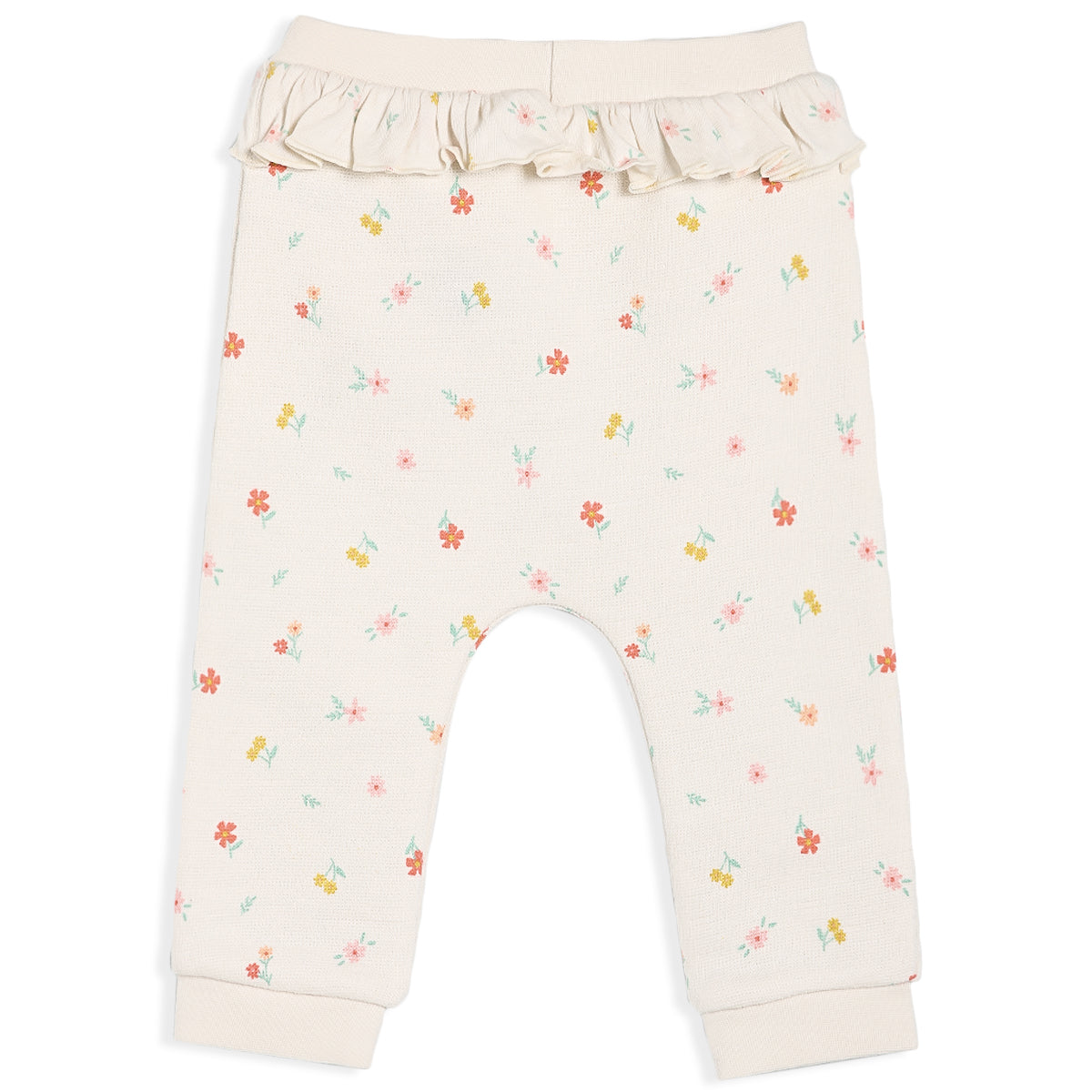 Baby Girls Floral Print Leggings, White
