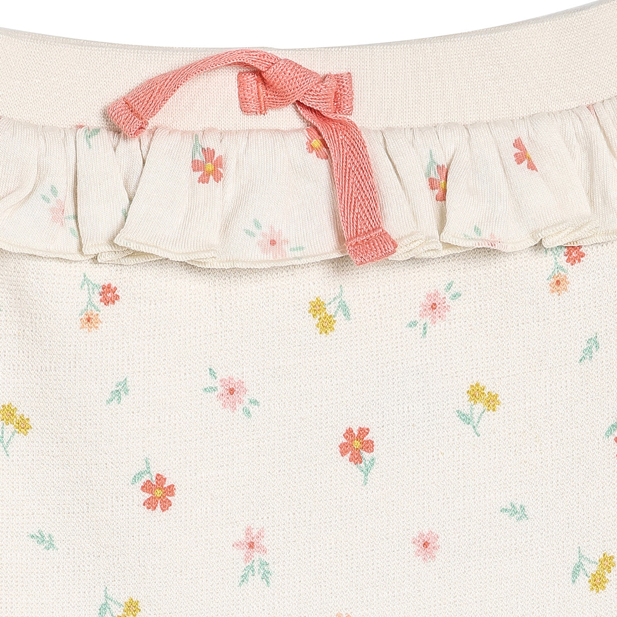 Baby Girls Floral Print Leggings, White