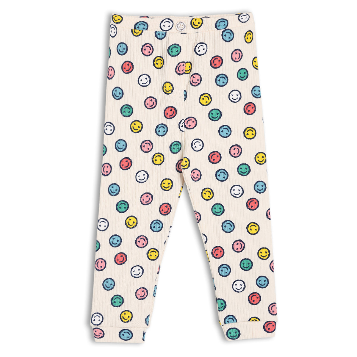 Girls Beige Elasticated Full Length Leggings