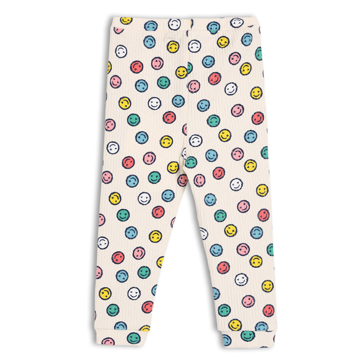 Girls Beige Elasticated Full Length Leggings