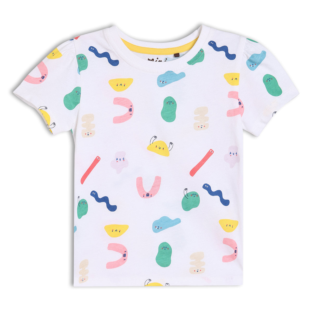 Girls Cotton Printed Pinny Set - Red