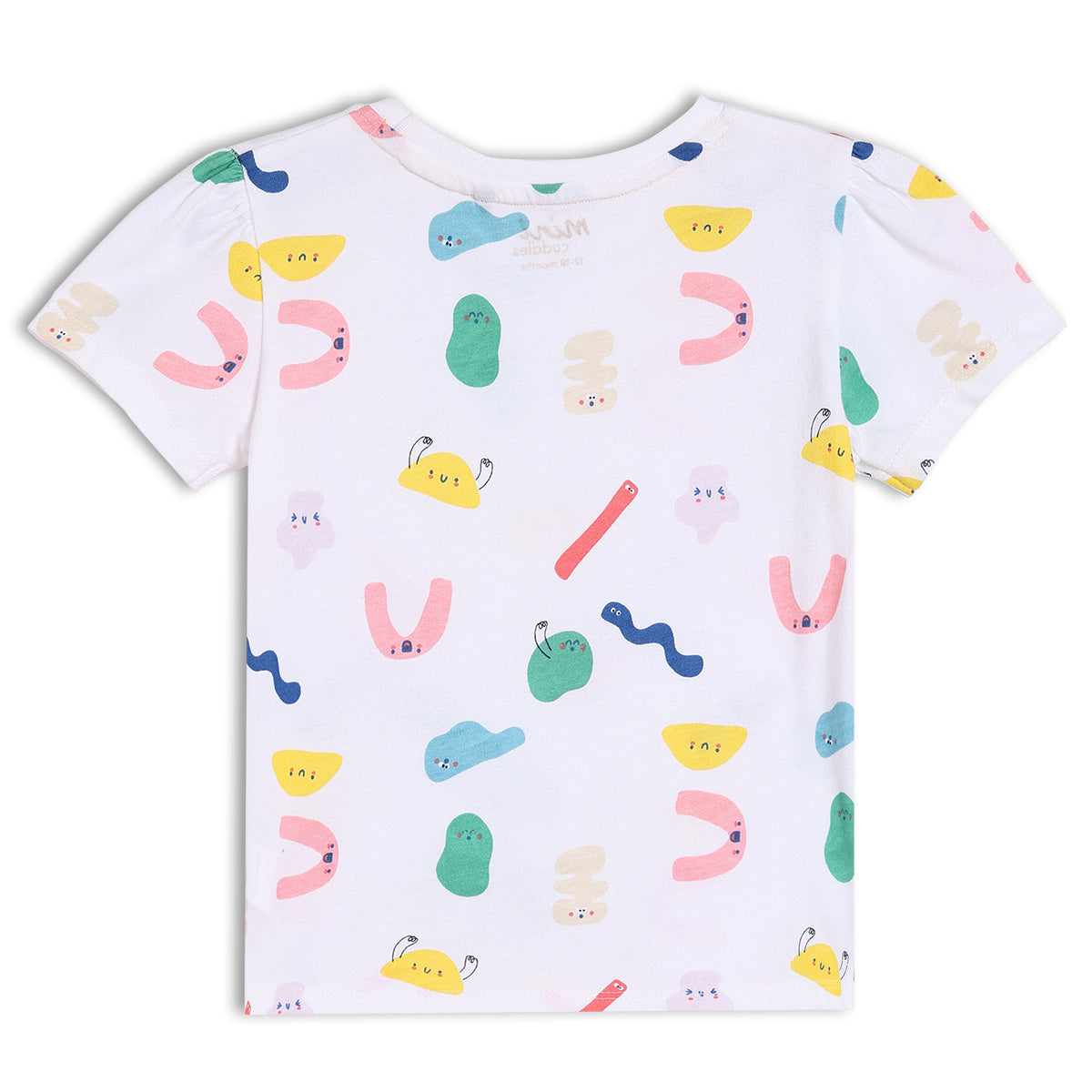 Girls Cotton Printed Pinny Set - Red