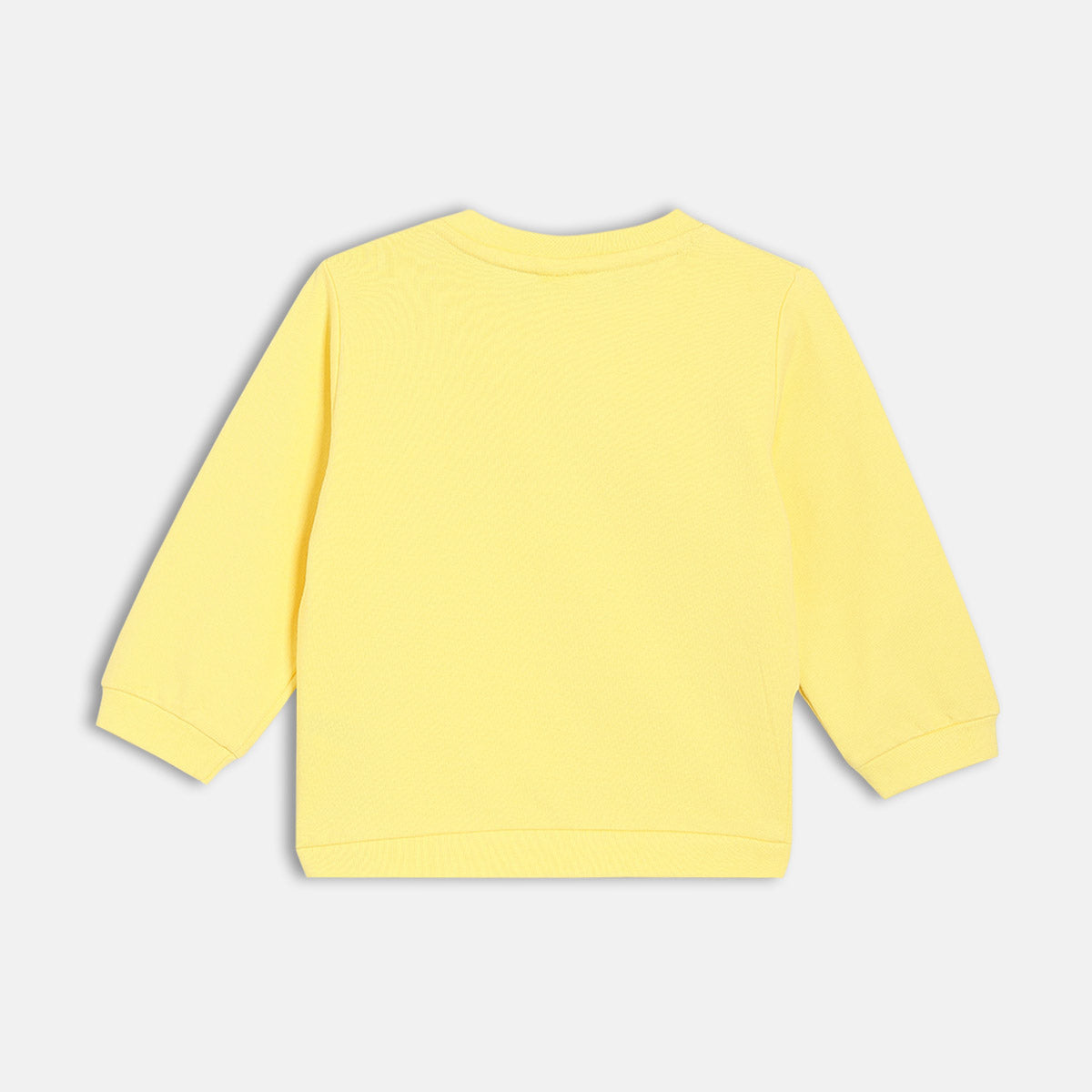 Girls Cotton Full Sleeves Text Printed Sweatshirt - Yellow