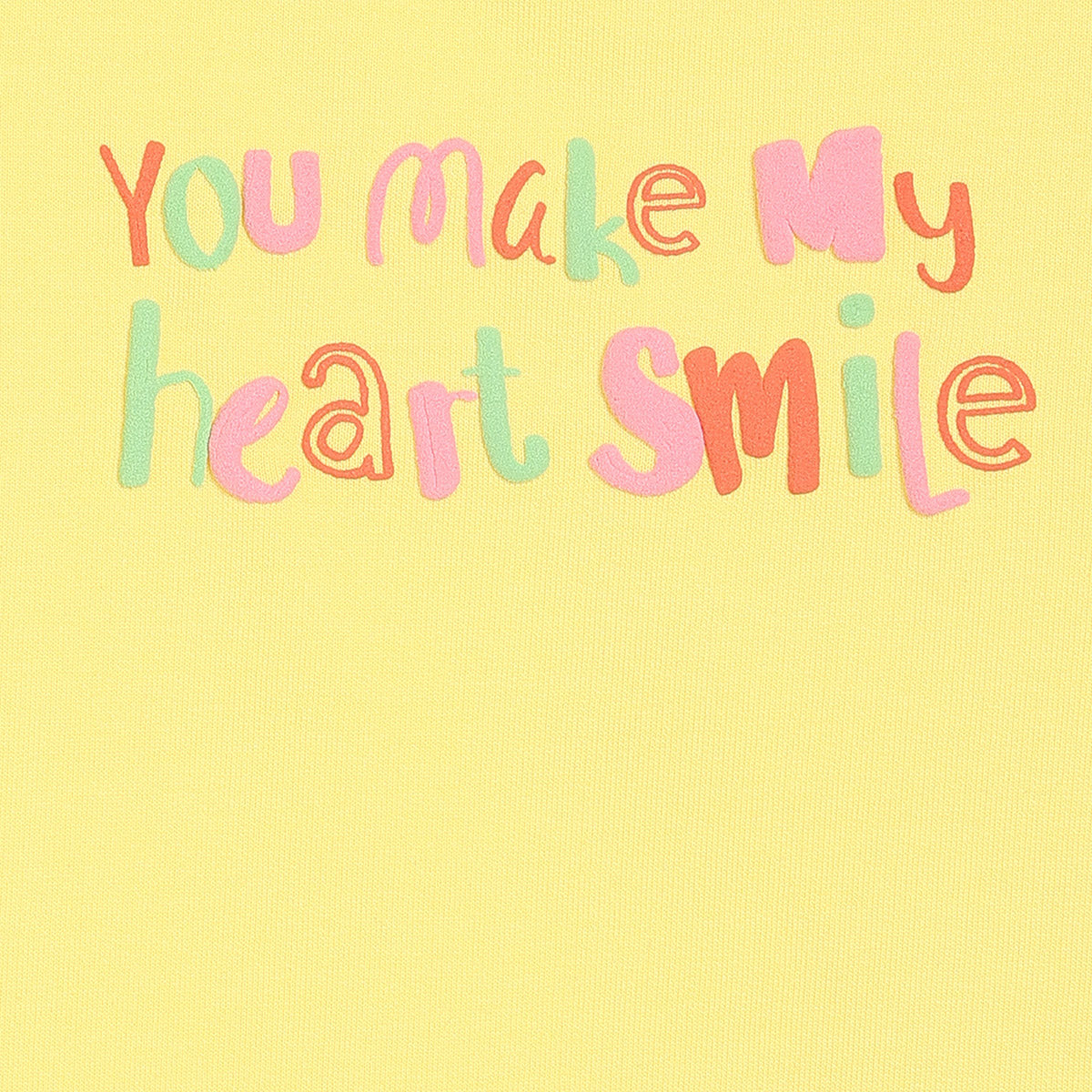 Girls Cotton Full Sleeves Text Printed Sweatshirt - Yellow