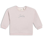 Girls Round Neck Full Sleeve Sweat Shirt - Pink
