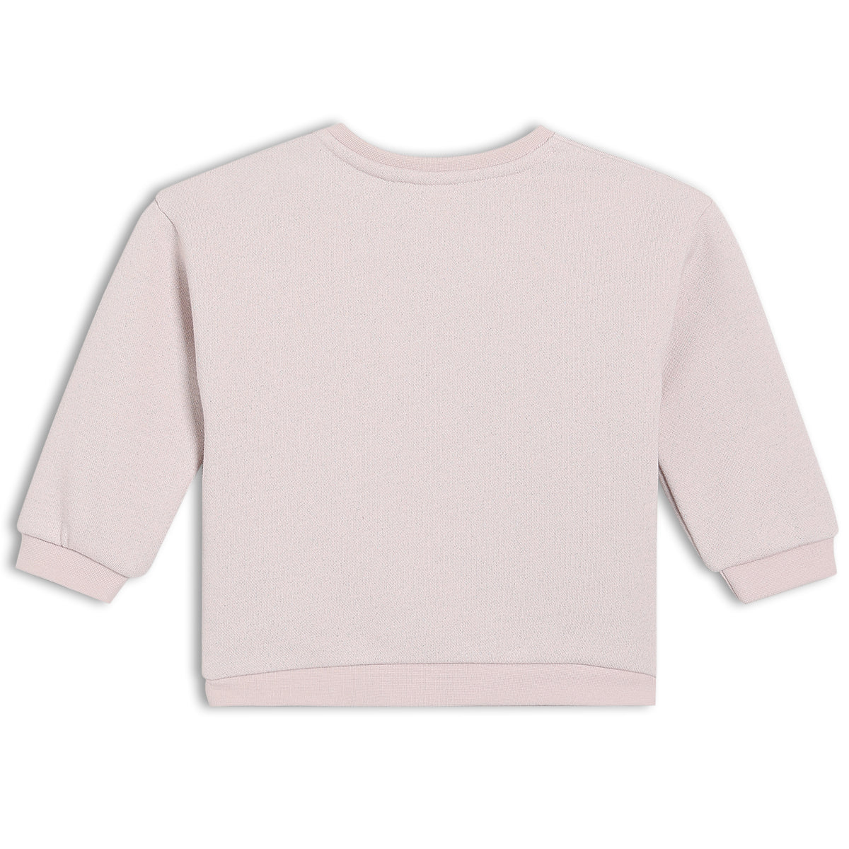 Girls Round Neck Full Sleeve Sweat Shirt - Pink