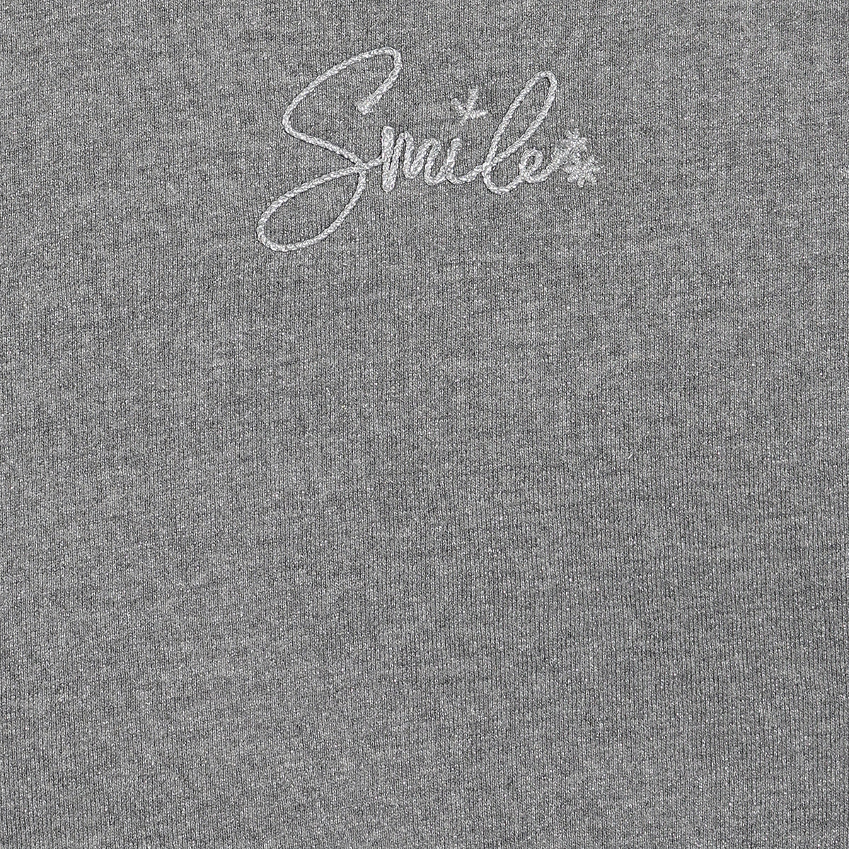 Girls Round Neck Full Sleeve Sweat Shirt - Grey