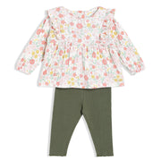 Baby Girls Floral Printed 2 piece Set, Multicolour