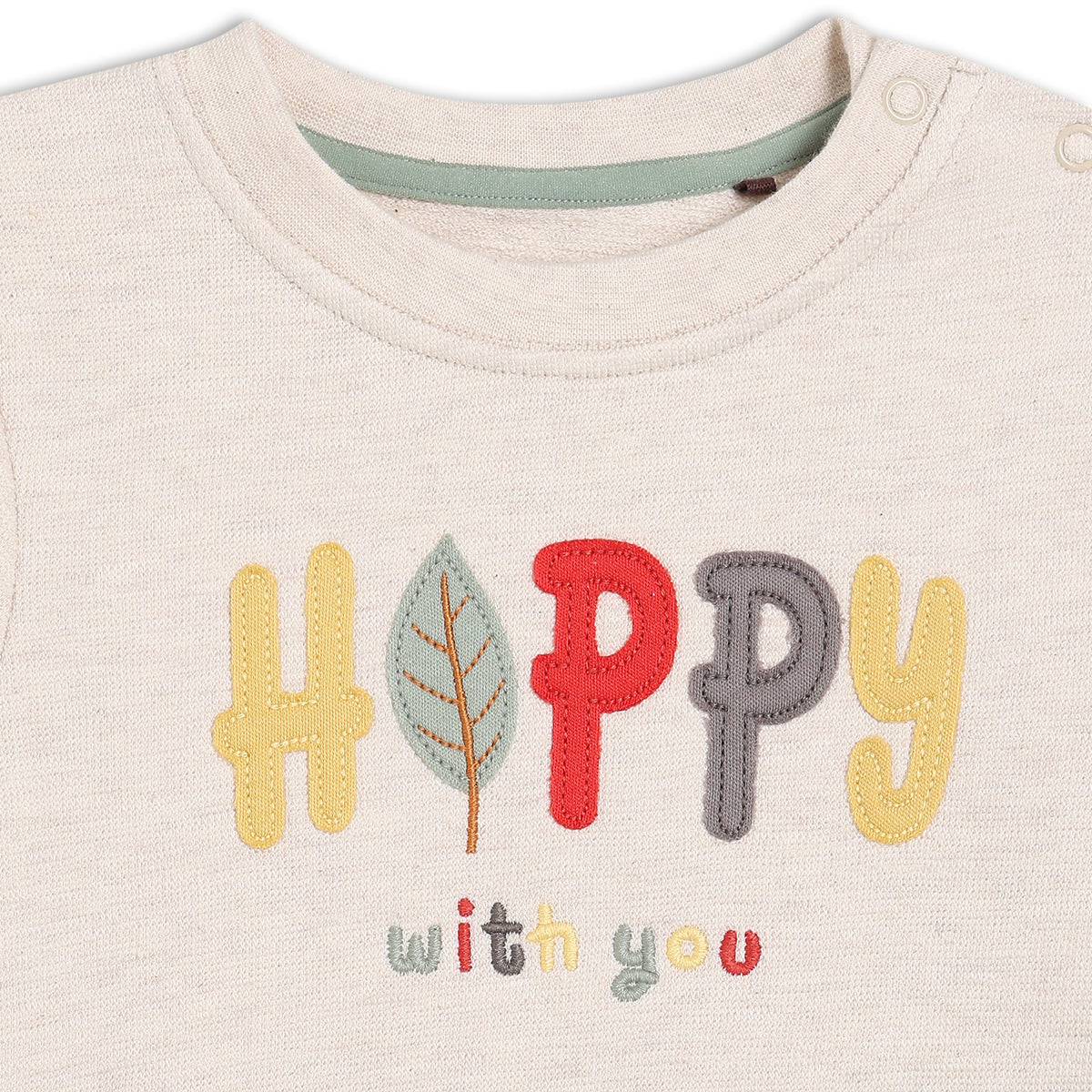 Unisex Round Neck Full Sleeve Sweat Shirt - White