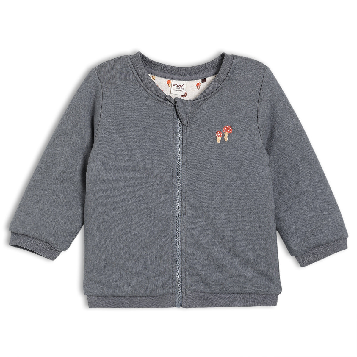 Grey Baby Unisex Round Neck Full Sleeve Sweat Shirt